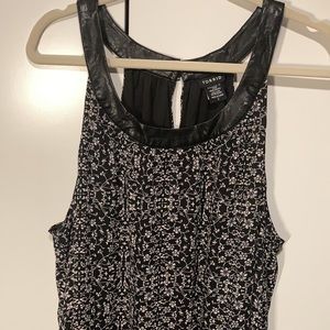 Torrid Faux Leather Trim Tank Top